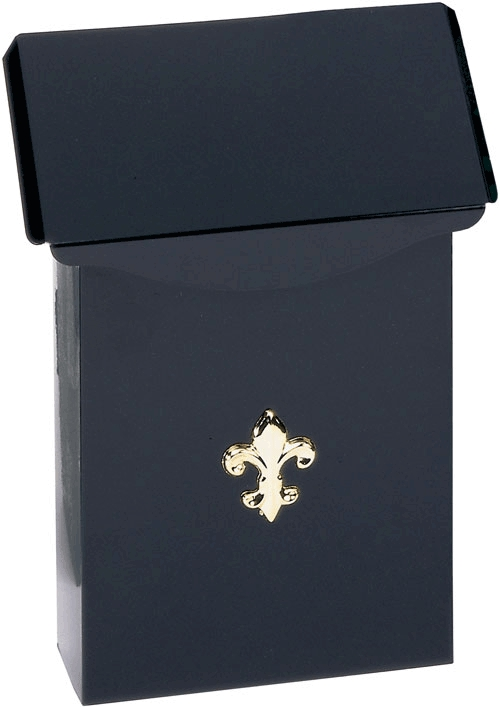 (image for) Mailbox #1 House Mount Black - Click Image to Close