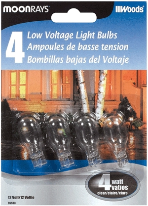 (image for) Bulb 4w Wedge Base Clear 4/Pk - Click Image to Close