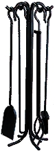 (image for) Fire Set 5-Pc Wrought Iron - Click Image to Close