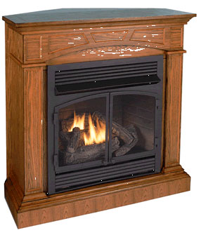 (image for) Fireplace Dual-Fuel Oak - Click Image to Close