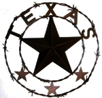 (image for) Star 29" Texas Barbwire Rustic - Click Image to Close