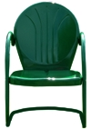 (image for) Chair Metal Tulip Hunter Green - Click Image to Close