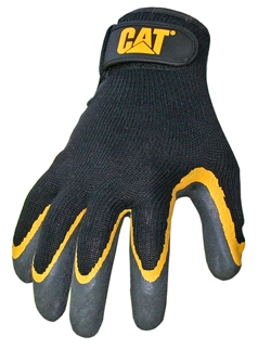 (image for) Gloves Blk Latex Coated Palm L - Click Image to Close