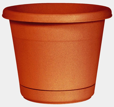 (image for) Planter Terracotta 16" Roll Ri - Click Image to Close