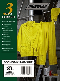 (image for) Rain Suit 3-Pc .10mm Med - Click Image to Close