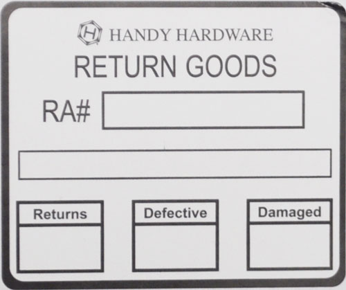 (image for) Labels Return Goods 200/Roll - Click Image to Close