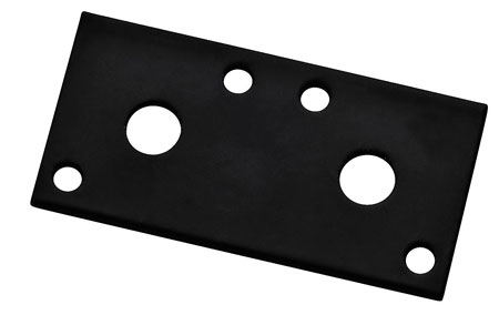 (image for) Mending Plate 3x1.3x1/8" Blk