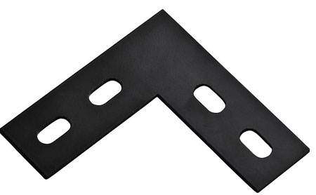 (image for) Corner Plate 4.5x1.5x1/8" Blk