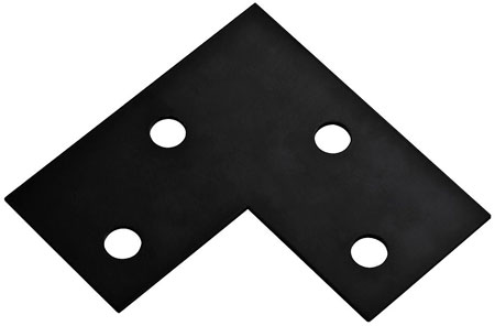 (image for) Corner Plate 6x3x1/8" Blk