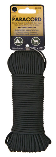 (image for) Paracord 550 Blk 5/32x100'