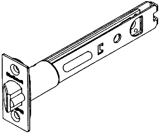 (image for) Spring Latch 5" Backset Brass