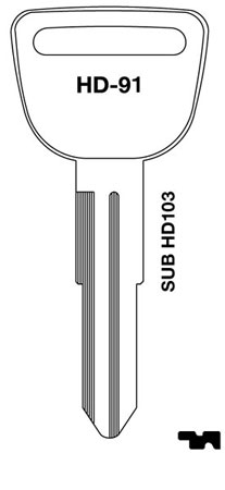 (image for) Key Blank 88-91 Honda 10/Bg