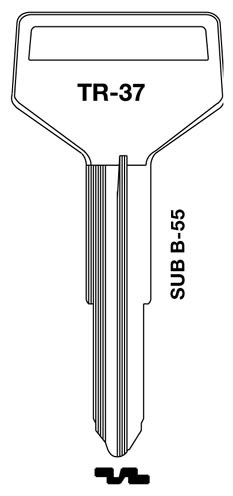 (image for) Key Blank 84-89 Toyota 10/Bg