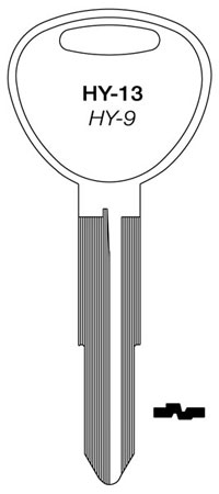 (image for) Key Blank Hyundai 95-99 10/Bg