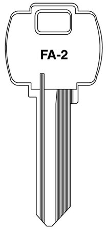 (image for) Key Blank Falcon 6-Pin 10/Bg