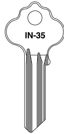 (image for) Key Blank Ilco 5-Pin Aux 10/Bg