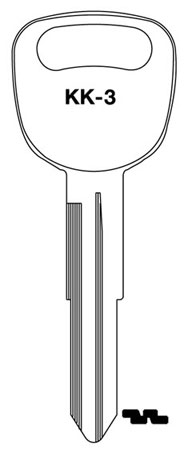 (image for) Key Blank Kia Sephia 98-00 10b