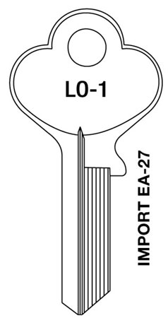 (image for) Key Blank Lori Dd/Mrt Cyl 10bg