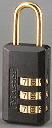(image for) Padlock Combo 3/4" Blk Reset