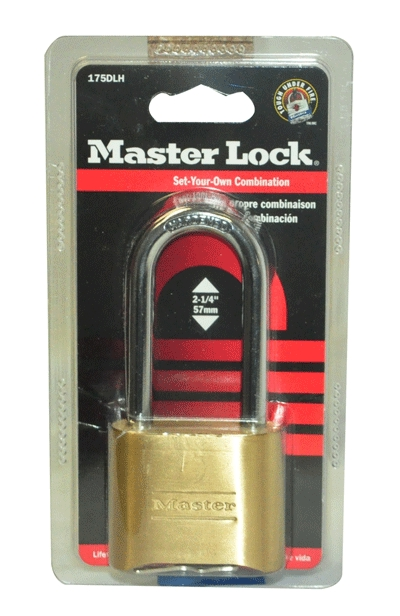 (image for) Padlock Combo 2" Brs 2.25" Shk