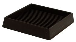 (image for) Caster Cup 3x3" Brown Rubber