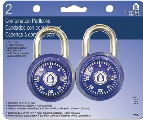 (image for) Padlock 2" Dial Combo 2pk