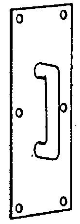 (image for) Push Plate 3.5x15 Ss W/Pull