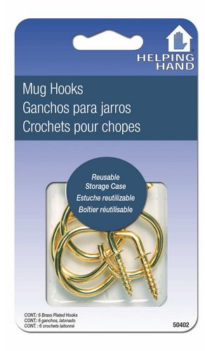 (image for) Mug Hook Brass 6pc