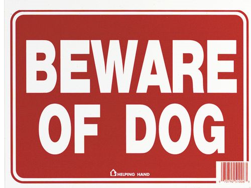 (image for) Sign 12x9 "beware Of Dog"