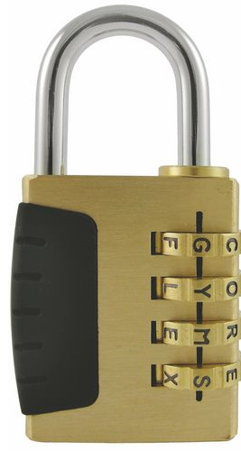 (image for) Padlock 1.5" 4-Dial Brass