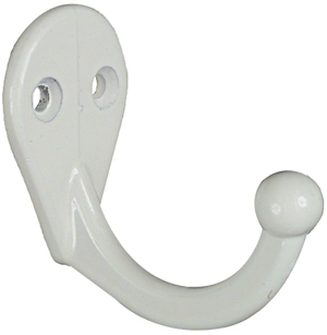 (image for) Clothes Hook Single White 2/Cd