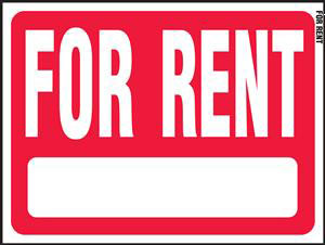 (image for) Sign 18x24 Double "for Rent"