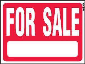 (image for) Sign 18x24 Double "for Sale"