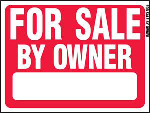 (image for) Sign 18x24 Dblfor Sale/Owner"