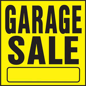 (image for) Sign 11x11 "garage Sale" Ylw