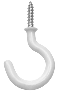 (image for) Cup Hook 1-1/4" White Vinyl
