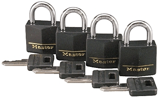 (image for) Padlock 1-3/16" Covrd Brs 4/Cd