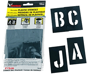 (image for) Stencil Kit 1" Plastic 46-Pc
