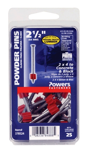 (image for) Power Fastener 2.5" Pin 25/Pk