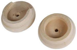 (image for) Pole Socket Wooden 2.5" 2/Bg