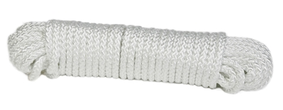 (image for) Rope Nylon Db Wht #8 1/4"x50'