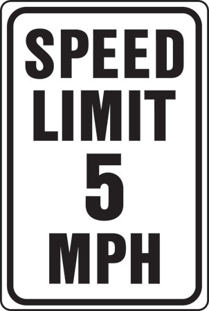(image for) Sign 12x18"speed Limit 5 Mph"