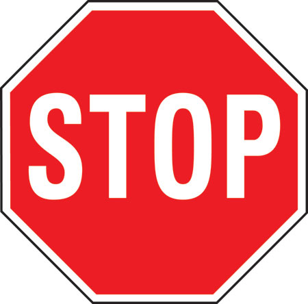 (image for) Sign 18x18 "stop" Aluminum