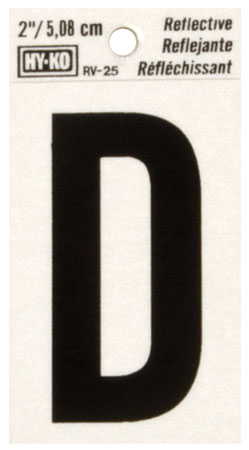 (image for) Letter 2"'D' Reflective Vinyl