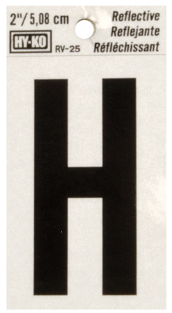(image for) Letter 2"'H' Reflective Vinyl
