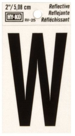 (image for) Letter 2" 'W' Reflective Vnyl