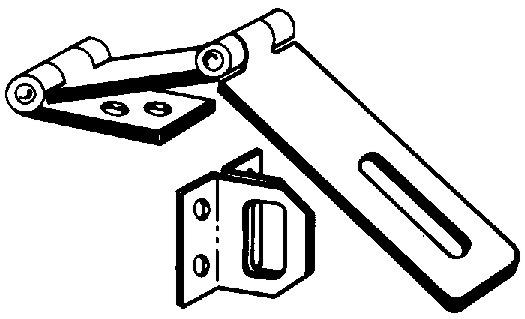 (image for) Hasp 4-1/2" V34 Dbl-Hinge Znc