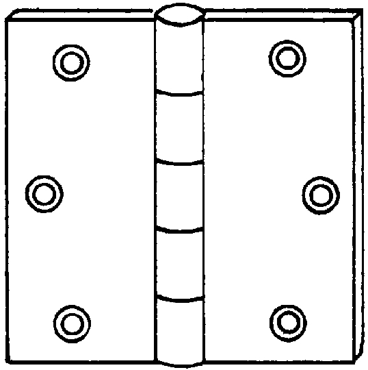 (image for) Hinge 505 3-1/2x3-1/2" Brd Znc