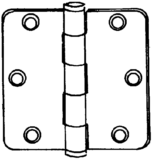 (image for) Hinge 512rc 4" Sb 1/4rad Pr