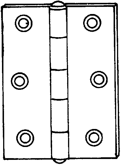 (image for) Hinge V518 1" Tp Lt Nrrw Znc